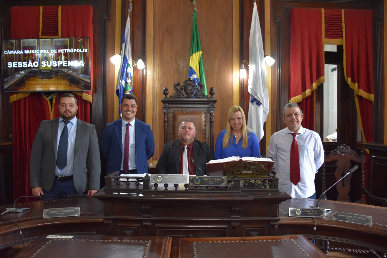 Solenidade no dia 18 de janeiro vai marcar a posse da nova Mesa Diretora da Câmara de Petrópolis